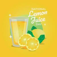 national lemon juice day design template good for celebration. lemon juice illustration. flat design. lemon image. vector