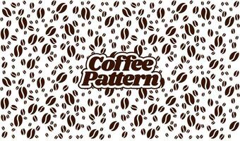 coffee beans pattern. coffee beans background. Seamless Coffee Bean Pattern for packaging. coffee beans wallpaper. vector