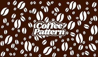 coffee beans pattern background. Seamless Coffee Bean Pattern for packaging. coffee beans wallpaper. brown wallpaper. vector