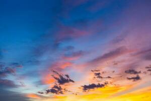 twilight sky before night photo