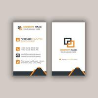 Modern Vertica double-sided round business card template. Vector mockup. Stationery design