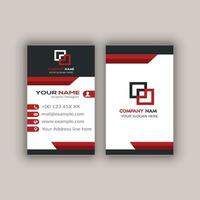 Modern Vertica double-sided round business card template. Vector mockup. Stationery design