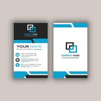 Modern Vertica double-sided round business card template. Vector mockup. Stationery design