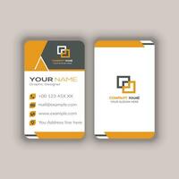 Modern Vertica double-sided round business card template. Vector mockup. Stationery design