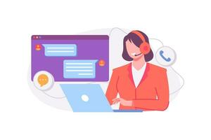 Customer Services Illustration vector