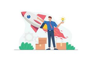 Startup Ideas Illustration vector