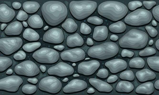 River Stone Seamless Pattern for Texture Background