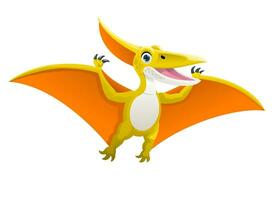 Pterodactyl dinosaurs cute Cartoon Kids Character vector