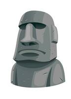 vector ilustración de moai estatuas en Pascua de Resurrección isla