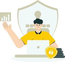 Investment Security Illustration vector