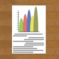 Info graphic element template. Report profit economic, document with info data. Vector illustration
