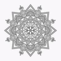 Circle Ornamental Mandala Coloing Book vector