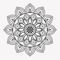 Simple Ornament  Vector Art Mandala Coloring Book