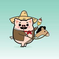 Cartoon Pig Digital Art Free Vector Illustrations