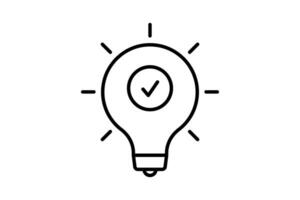 Creativity icon. Icon related to Search Engine Optimization. suitable for web site design, app, user interfaces. line icon style. Simple vector design editable