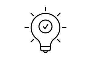 Creativity icon. Icon related to Search Engine Optimization. suitable for web site design, app, user interfaces. line icon style. Simple vector design editable