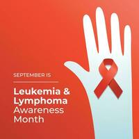 Leukemia and Lymphoma Awareness Month design template good for celebration greeting. ribbon design. eps 10. flat design. vector