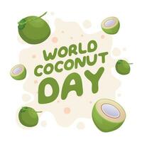 World coconut day design template suitable for celebration. coconut vector design. coconut illustration. eps 10.