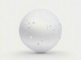 Abstract sphere on a white background. 3d rendering. photo