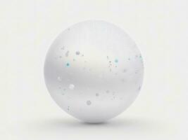 Abstract sphere on a white background. 3d rendering. photo