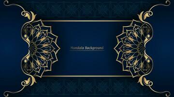 Luxury background with golden mandala ornament vector