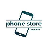 Simple Elegant Mobile Smart Phone for Store Icon Illustration vector