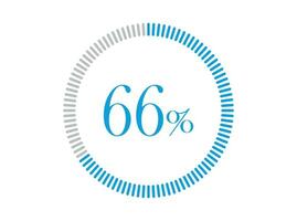 66 Percent Loading. 66 Percent circle diagrams Infographics vector, Percentage ready to use for web design. vector