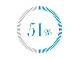 51 Percent Loading. 51 Percent circle diagrams Infographics vector, Percentage ready to use for web design. vector