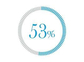 53 Percent Loading. 53 Percent circle diagrams Infographics vector, Percentage ready to use for web design. vector