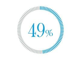 49 Percent Loading. 49 Percent circle diagrams Infographics vector, Percentage ready to use for web design. vector