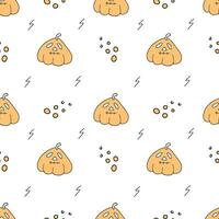 Halloween seamless vector pattern. hand drawn