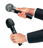 Microphone Realistic Set vector