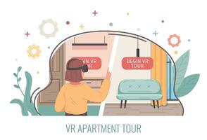 Virtual Reality Cartoon vector