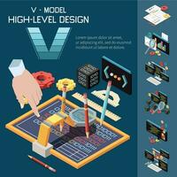 V Model Design Composition vector