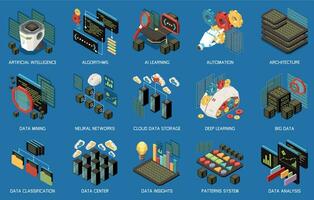 Machine Learning Compositions Set vector