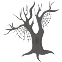 Scary tree with cobwebs png