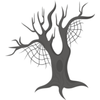 effrayant arbre avec toiles d'araignées png