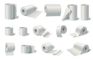 Toilet Tissue Icon Set vector