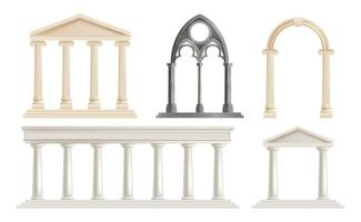 columnas realista conjunto vector