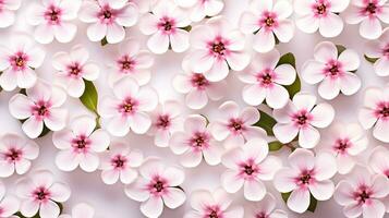 Candytuft flower pattern background. Flower background texture. Generate AI photo