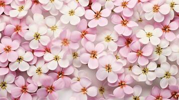 Candytuft flower pattern background. Flower background texture. Generate AI photo