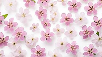 Candytuft flower pattern background. Flower background texture. Generate AI photo