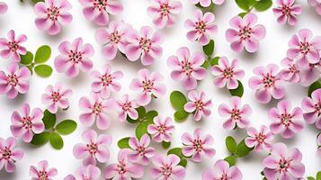 Candytuft flower pattern background. Flower background texture. Generate AI photo