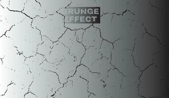 crack effect with the words grunge effect, Vintage abstract illustration of water splash on Grey background vector