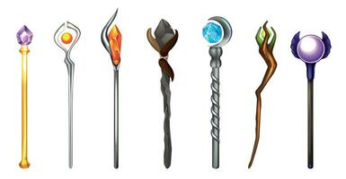 Realistic Magic Wands vector