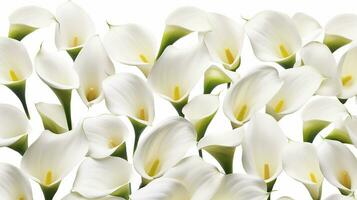 Calla Lily flower pattern background. Flower background texture. Generative AI photo