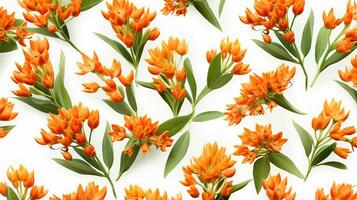 Butterfly Weed flower pattern background. Flower background texture. Generative AI photo