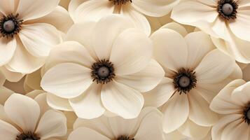 anemone flower pattern background. Flower background texture. Generative AI photo