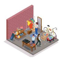 Garage Sale Isometric vector