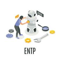 mbti tipo isométrica composición vector